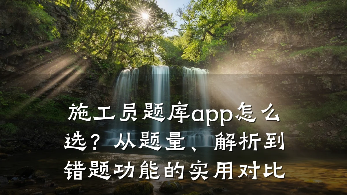 施工员题库app怎么选?从题量、解析到错题功能的实用对比
