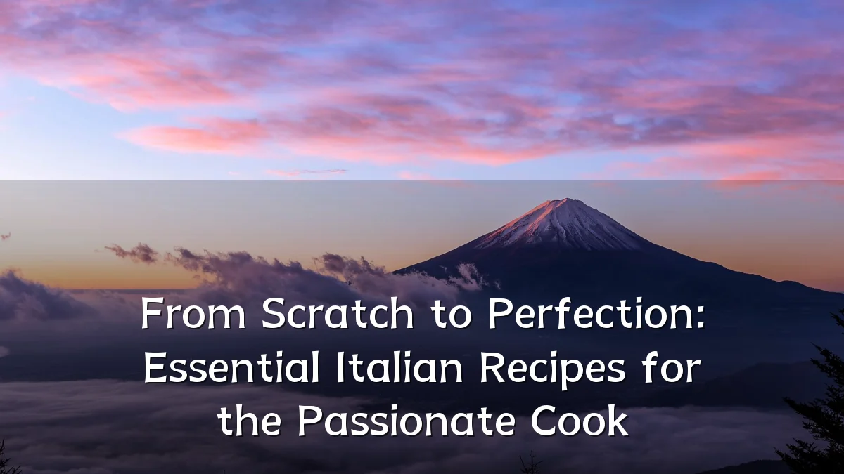 From Scratch to Perfection: Essential Italian Recipes for the Passionate Cook