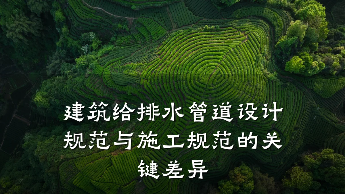 建筑给排水管道设计规范与施工规范的关键差异